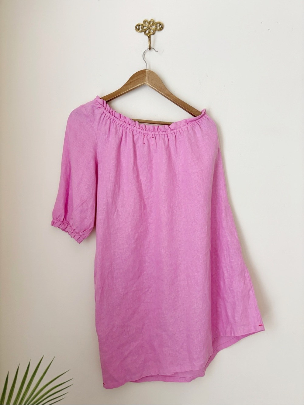 XiRENA Pink Pippa One Shoulder Linen Mini Dress Small - Picture 3 of 6